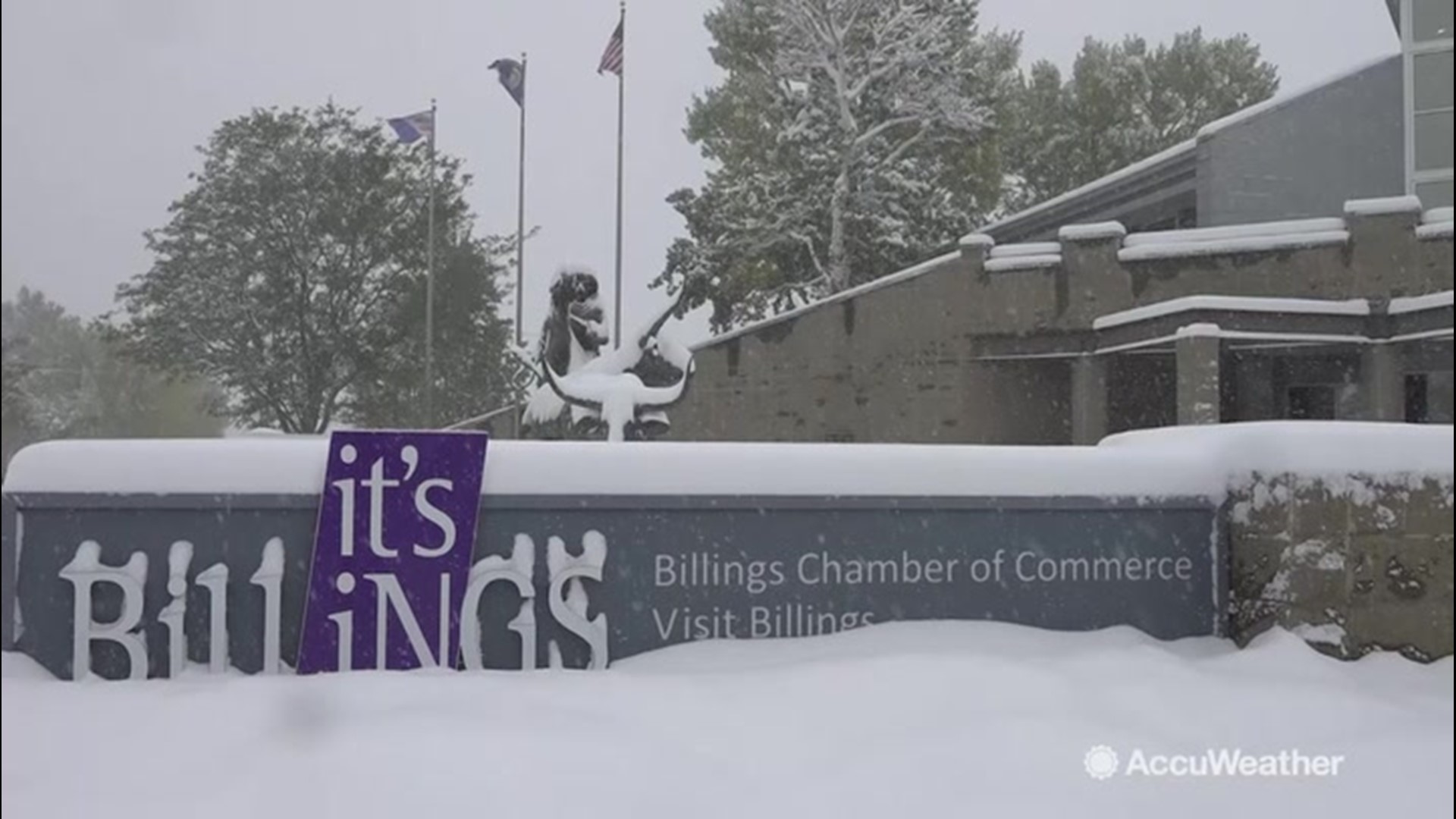 Billings, Montana, had a radical shift in weather on Oct. 9 when skies went from clear and sunny the day before to cloudy and snowy. Jonathan Petramala has the details.