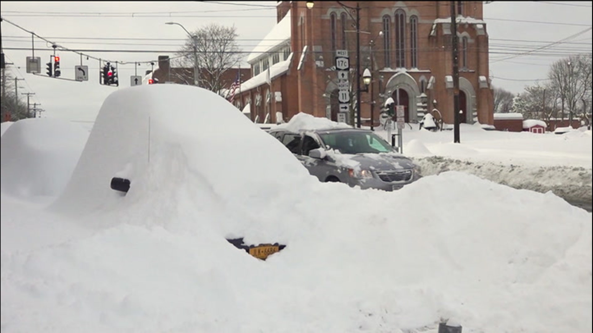 AccuWeather's Bill Wadell was in Binghamton, New York, on Dec. 16, reporting on the massive amount of snow that built up the day before, and how people in the area dealt with it.