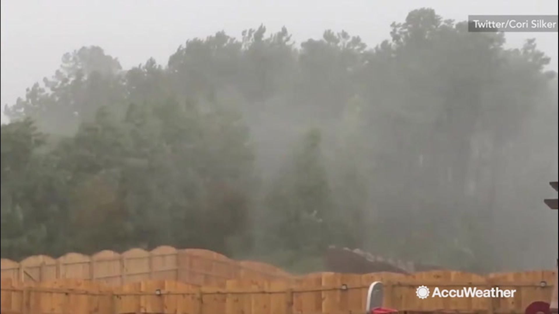 Watch as a relentless torrent of water washed over the town of Wake Forest, North Carolina, on Aug. 22, making for a day that many spent indoors.