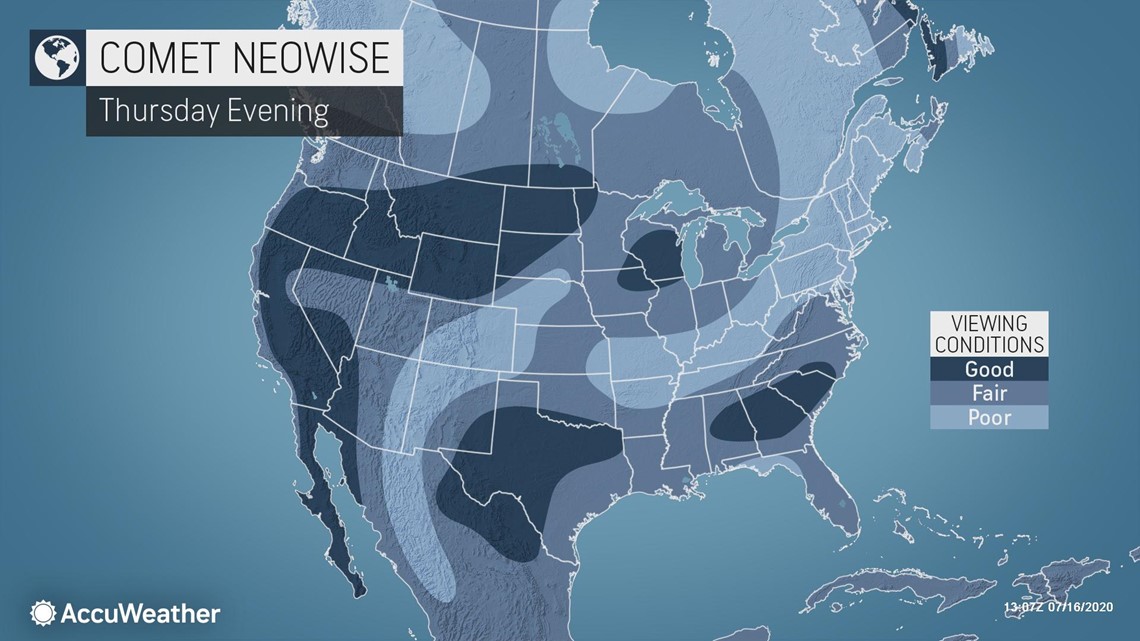 Comet Neowise Visibility Map How To See Comet Neowise Before It Fades From View For 6,800 Years |  Abc10.Com