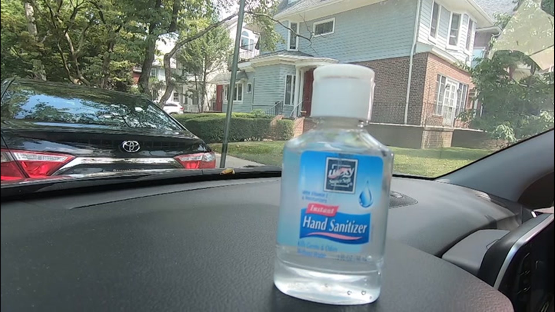 Hand sanitizer use has increased during the coronavirus pandemic. Dexter Henry looks into what happens if you don't safely place it in your car.