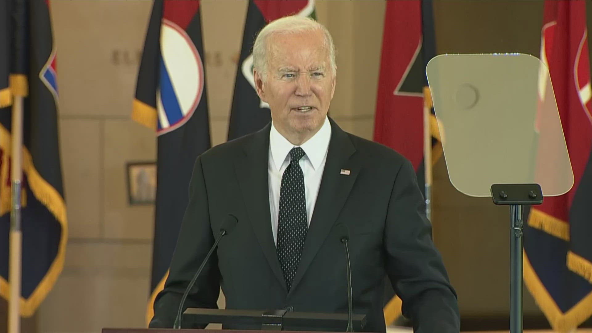 President Biden issued a forceful condemnation of antisemitism during a ceremony to remember victims of the Holocaust.