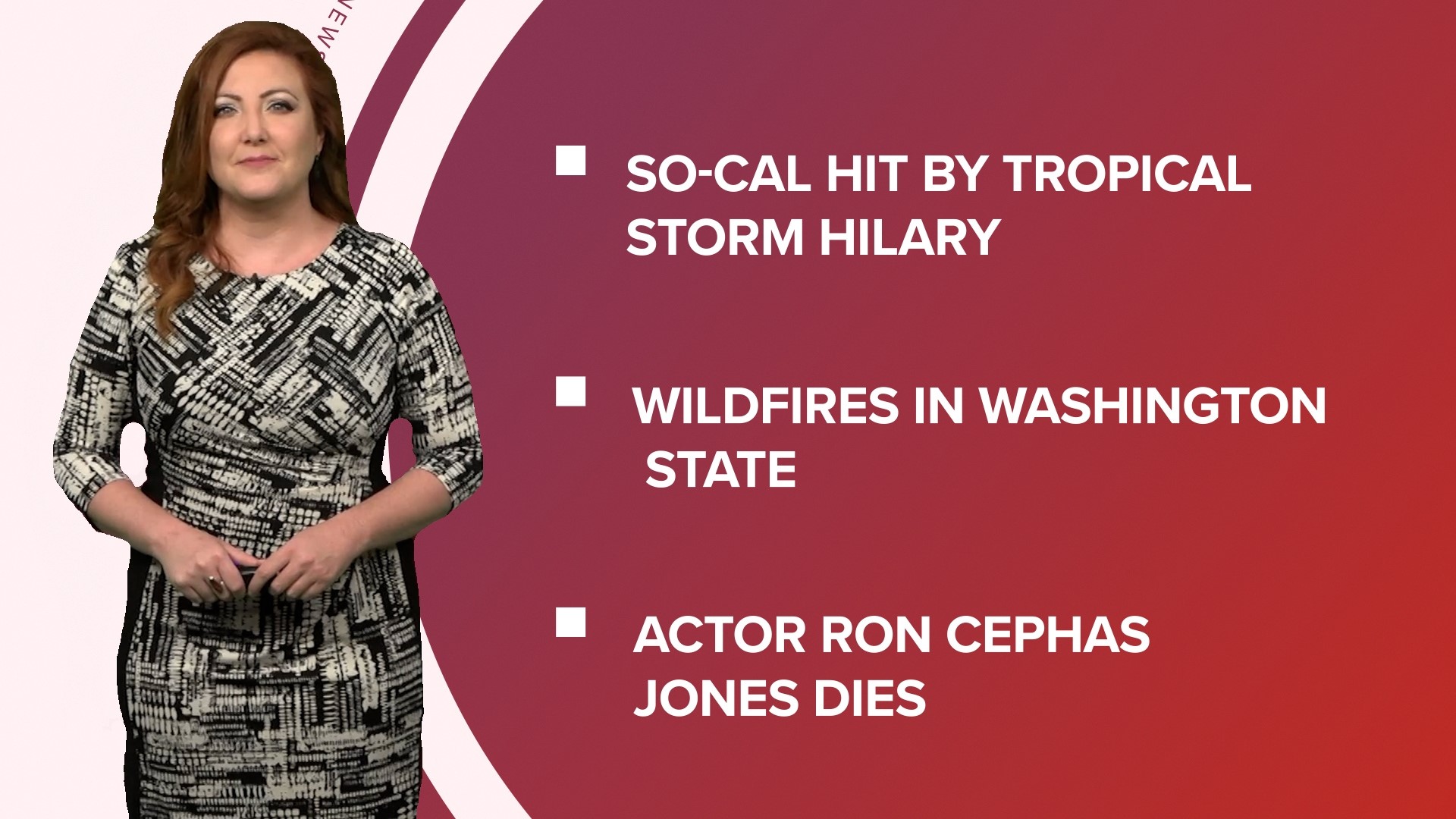A look at what is happening in the news from Tropical Storm Hilary hitting California to wildfires forcing evacuation in Washington and Spain wins the World Cup.