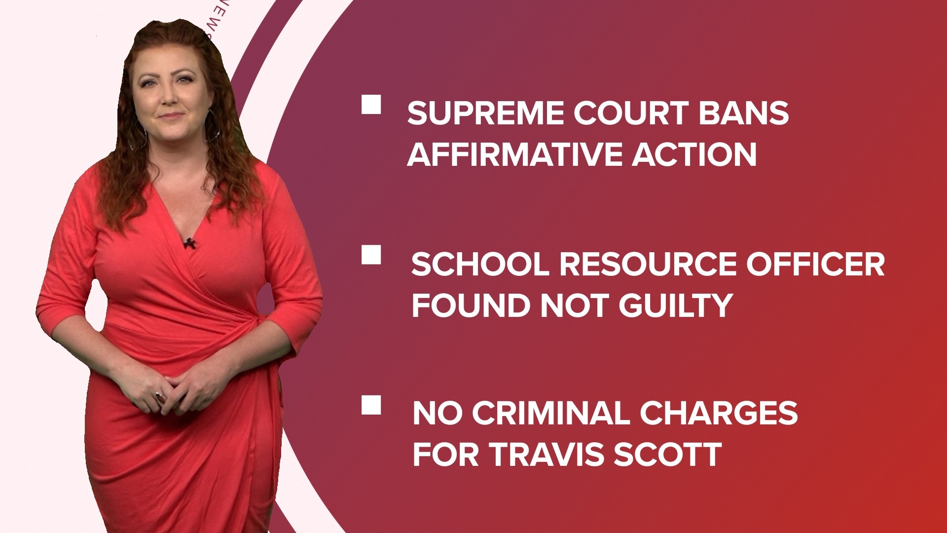 A look at what is happening in the news from the Supreme Court ruling on affirmative action at colleges to the dangers of rip currents.