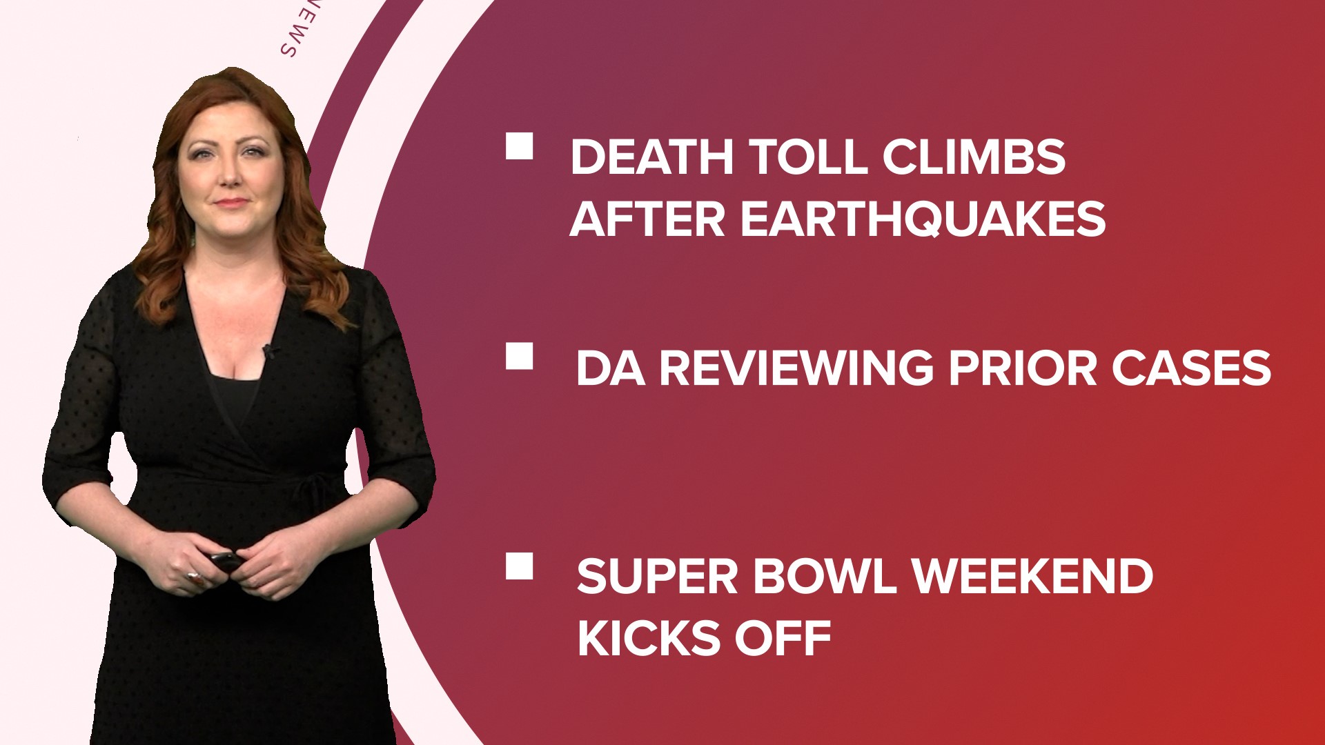 A look at what is happening in the news from the rising death toll from Turkey-Syria quakes and an update on Tyre Nichols' death to Super Bowl weekend kicks off.