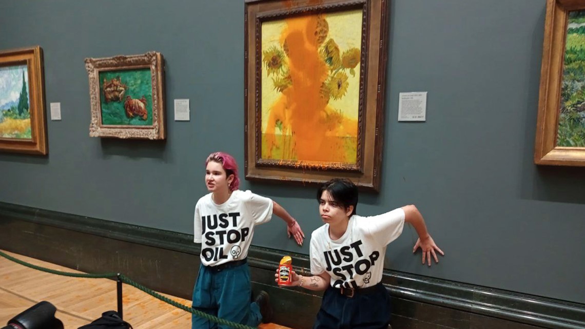 Van Gogh 'Sunflower' painting vandalized: Activists in UK court