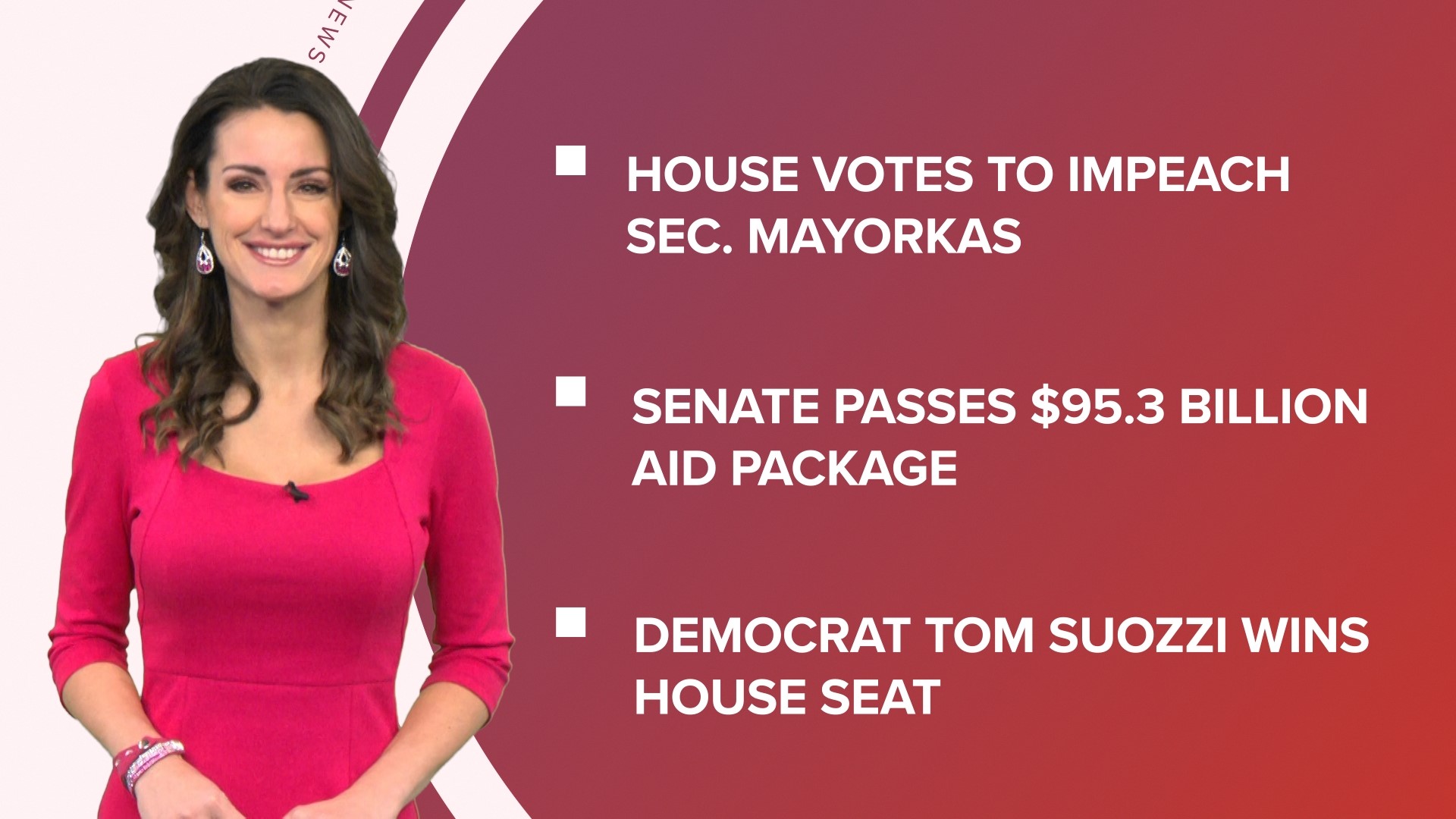 A look at what is happening in the news from the House voting to impeach Sec. Mayorkas to copycat allegations lead to 'plush wars' and tips to avoid romance scams.