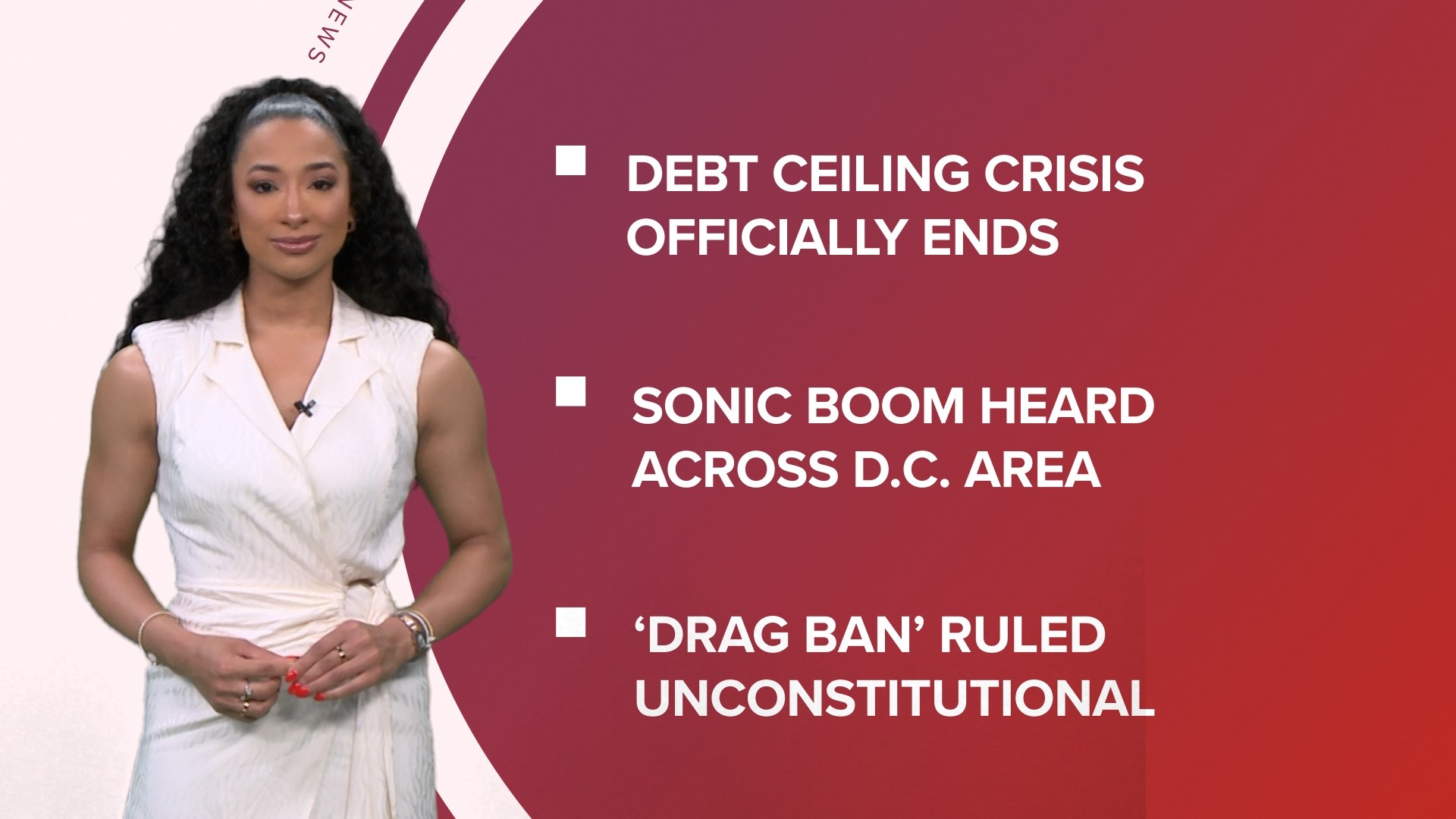 A look at what is happening in the news from the debt ceiling crisis being averted to a judge striking down Tennessee's anti-drag law.