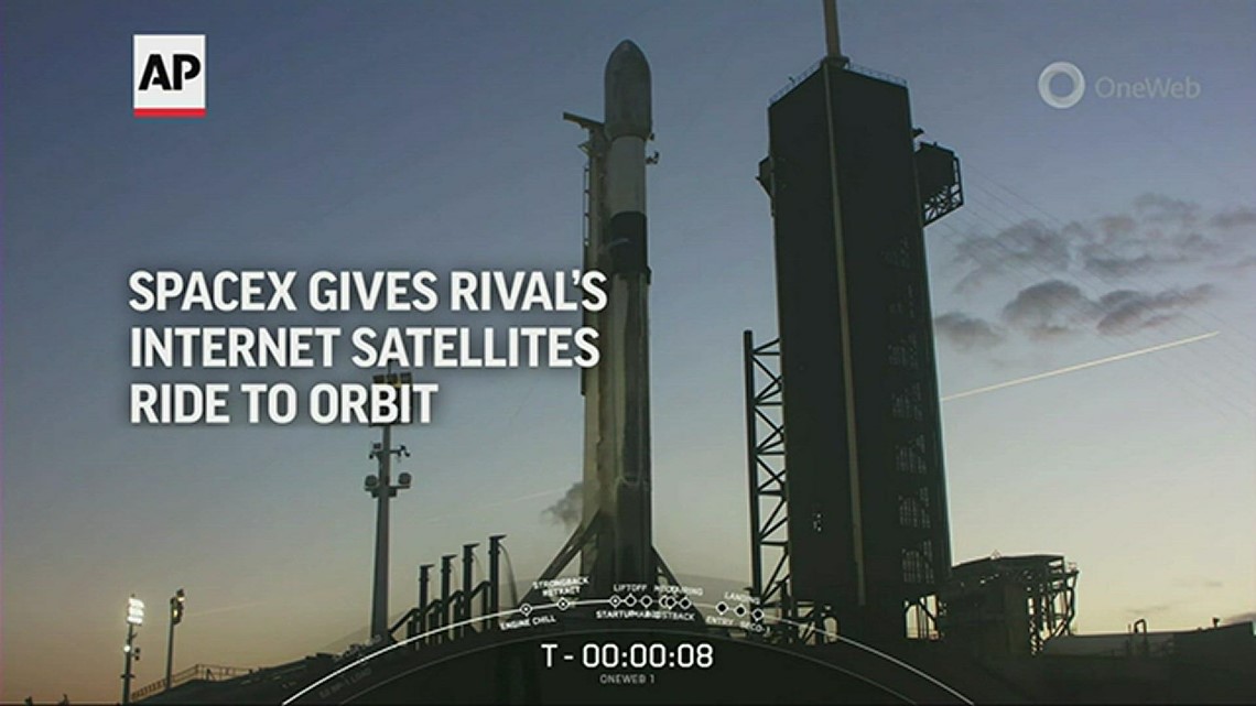 SpaceX launches internet satellites for competitor