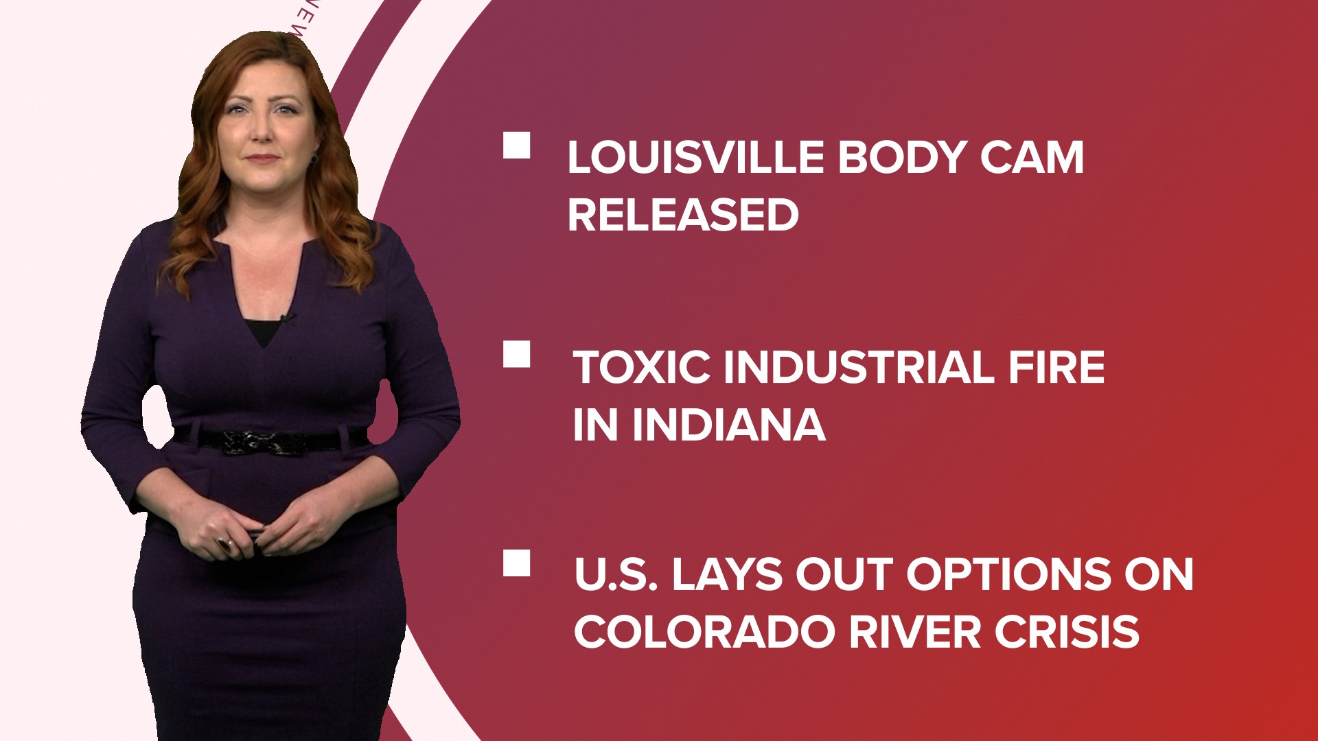 A look at what is happening in the news from body camera footage released in the Louisville shooting to the federal plan for the Colorado River.