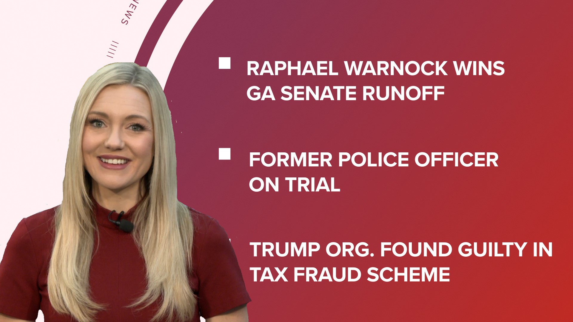 A look at what is happening in the news from Sen. Raphael Warnock winning senate seat in GA to Trump organization found guilty of criminal tax fraud.