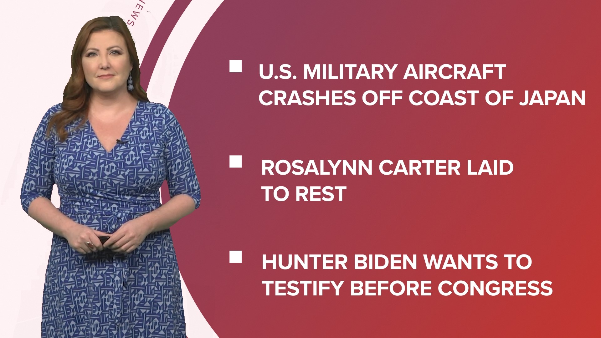 A look at what is happening in the news from Rosalynn Carter laid to rest in Georgia to workers rescued from tunnel collapse in India and a shoe giveaway surprise.