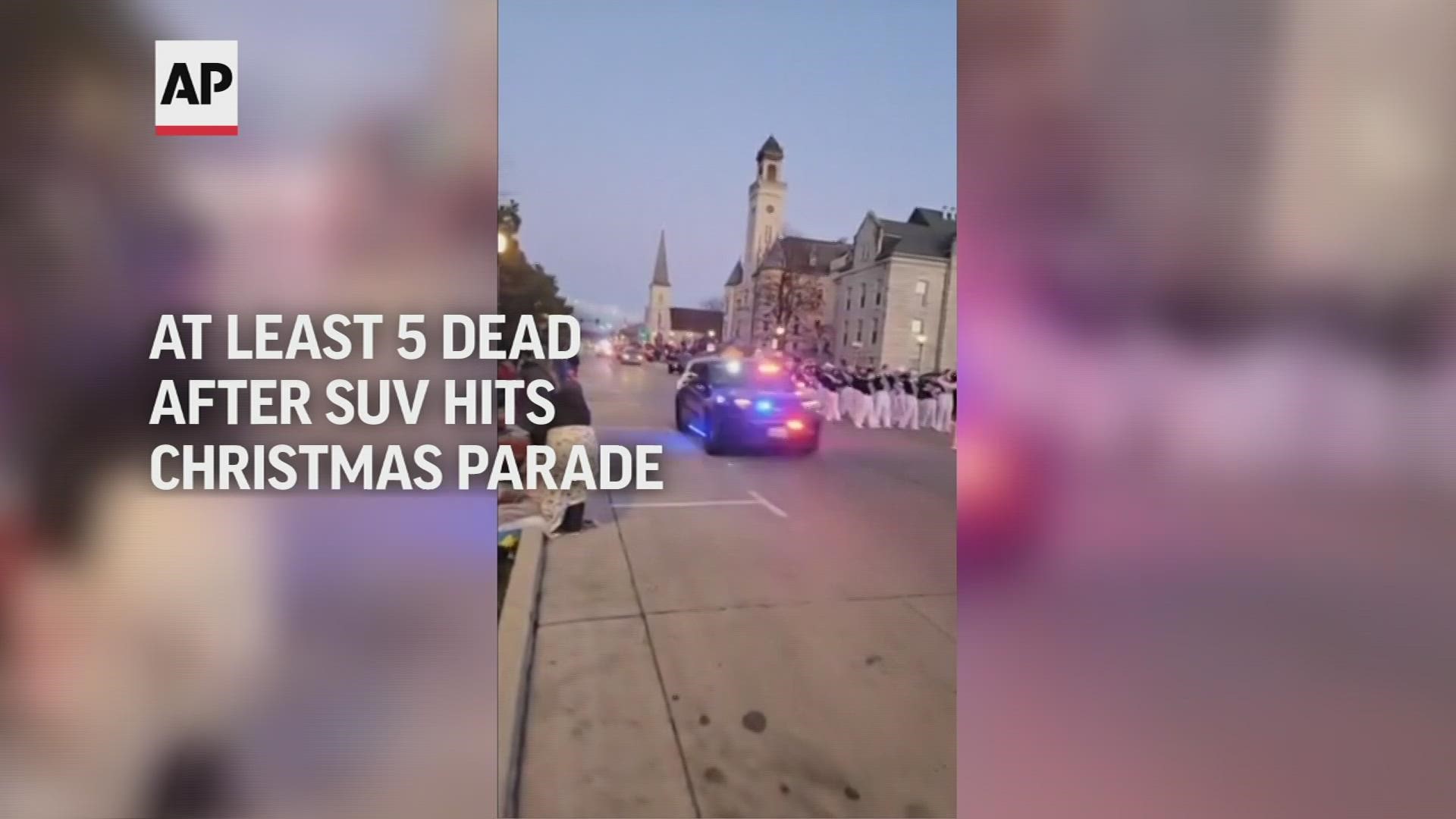 A joyous scene turned deadly in an instant Sunday, as an SUV sped through barricades and into a Christmas parade in suburban Milwaukee.