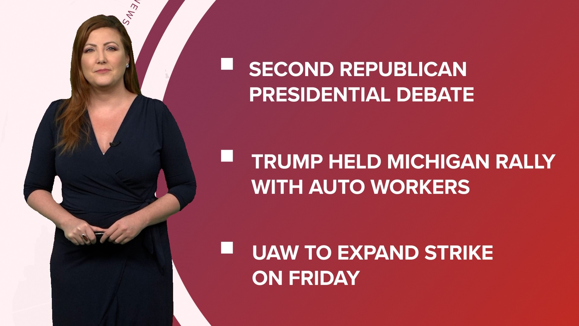 A look at what is happening in the news from the second GOP presidential candidate debate to student loan payments starting again and NASA astronaut sets record.