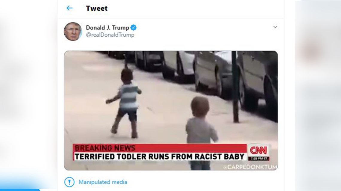 Twitter blocks Trump video about 'racist baby' | abc10.com
