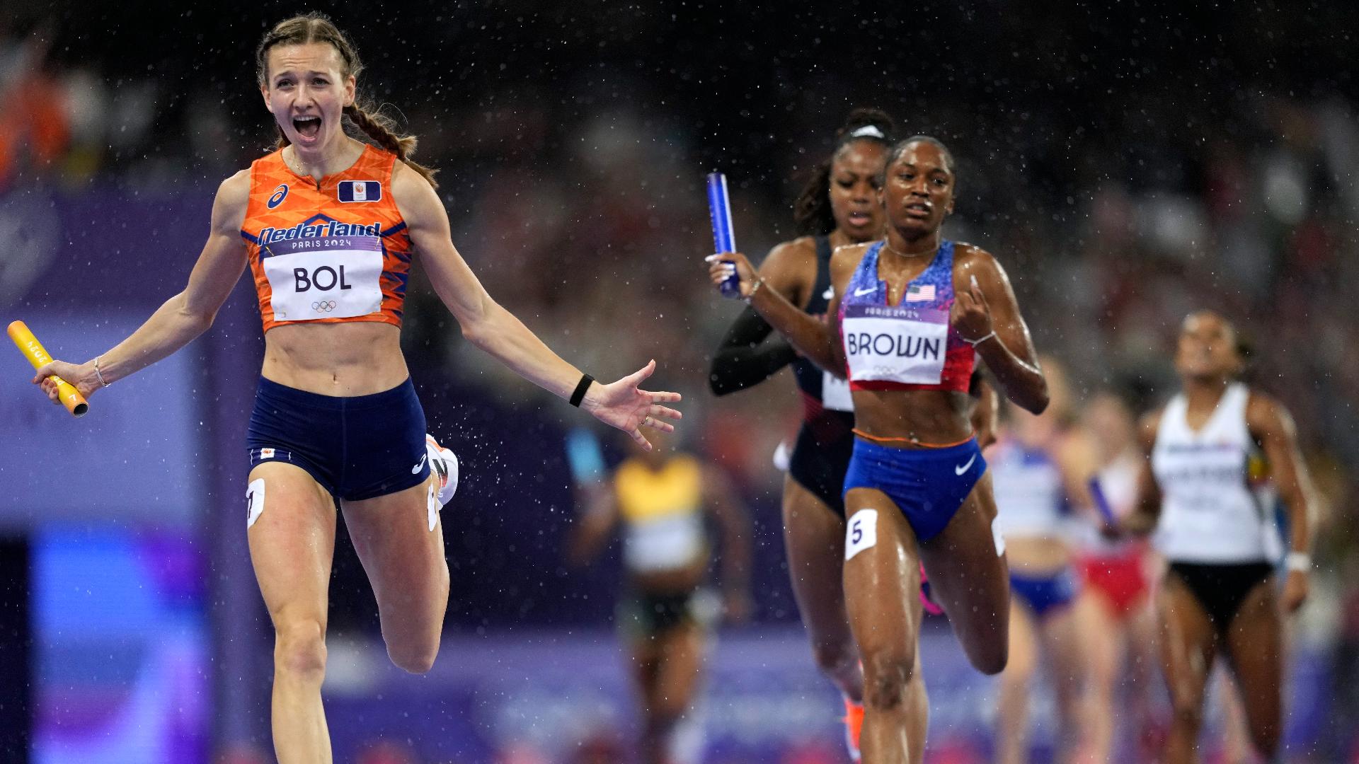 Day after world record run, US gets silver in 4x400 mixed relay