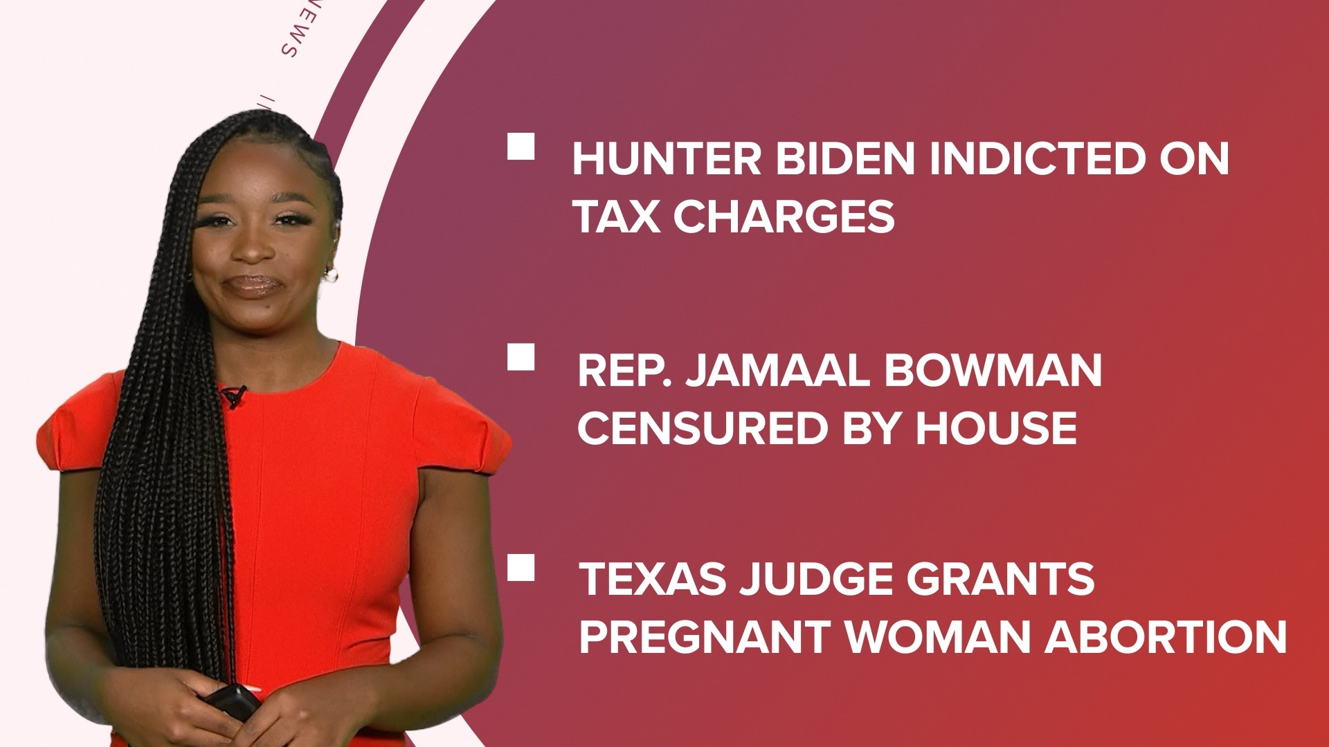A look at what is happening in the news from Hunter Biden charged with federal tax evasion to the start of Hanukkah and a new album from Nicki Minaj.