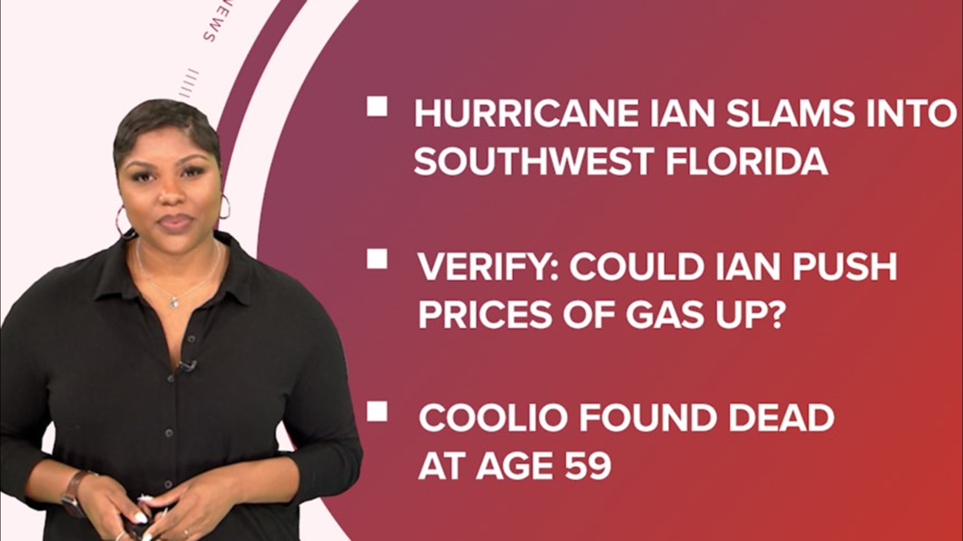A look at what is happening in the news from the latest on damage from Hurricane Ian to Coolio found dead at age 59 and Lizzo playing a 200-year-old flute.