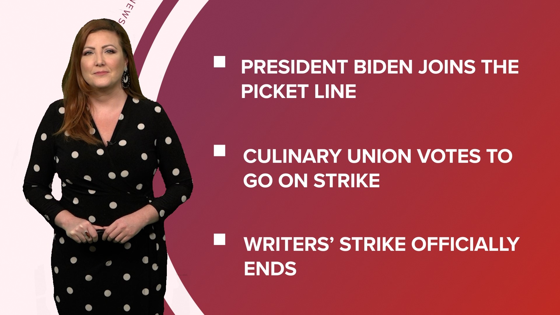 A look at what is happening in the news from President Biden joining the UAW picket line to Hollywood writers get back to work and multiple Target stores to close.