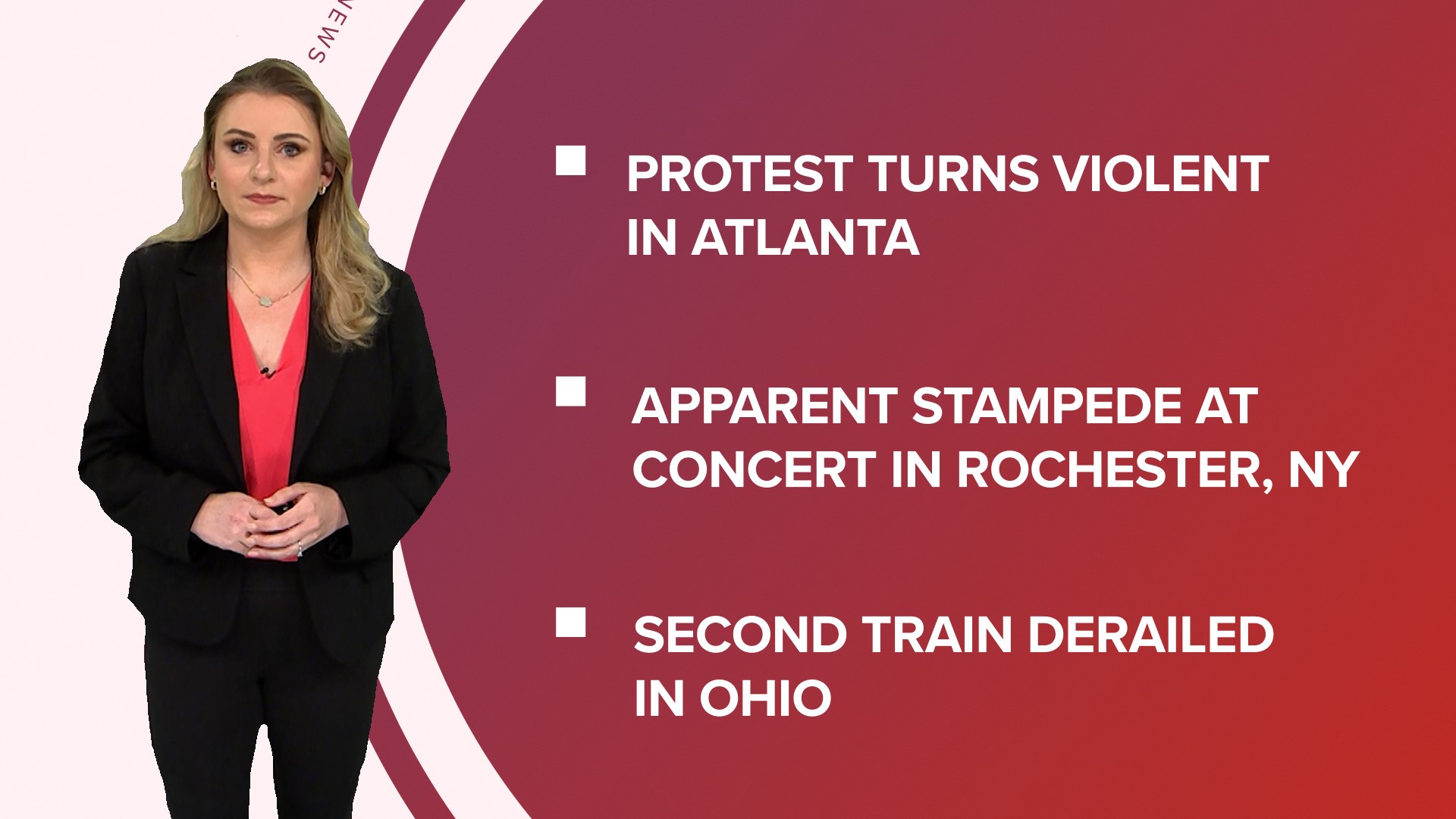 A look at what is happening in the news from protests in Atlanta over a police training facility to a 2nd train derailment in Ohio and KETO diet concerns.