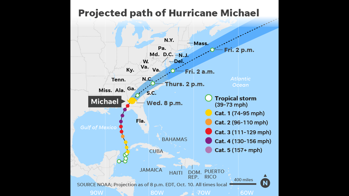 Michael Downgraded To Tropical Storm Status But Threats Remain What We Know Now Abc10 Com
