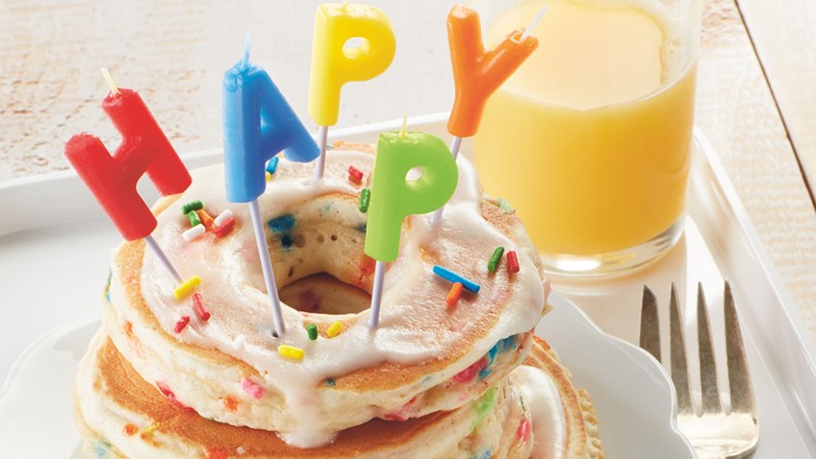 Celebrate the 100th anniversary of Betty Crocker with Birthday Donut Pancakes