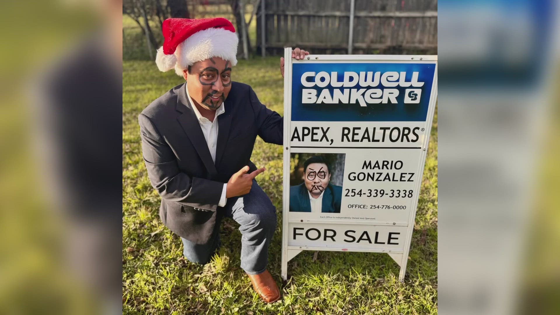 After a prankster graffitied one of Mario Gonzales' real estate signs, his hilarious response took social media by storm.
