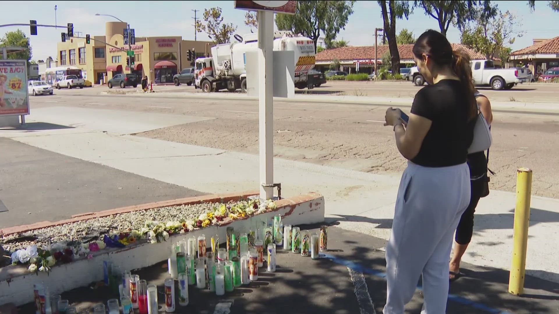 There are growing memorials for Officer Austin Machitar and the teenage driver at the crash site.