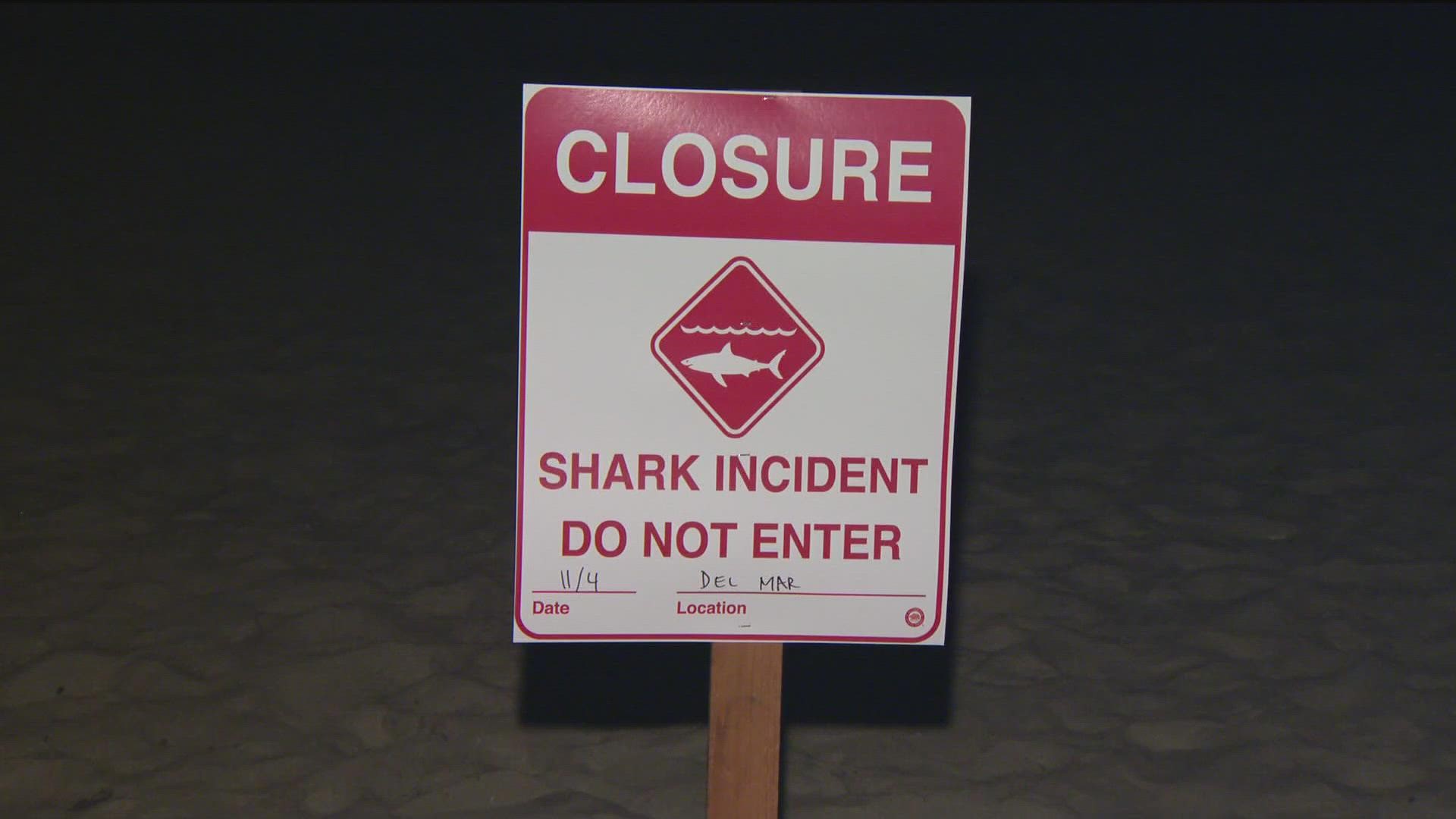 Lifeguards cleared the beach after a female swimmer was treated with non-fatal injuries Friday around 10 a.m.