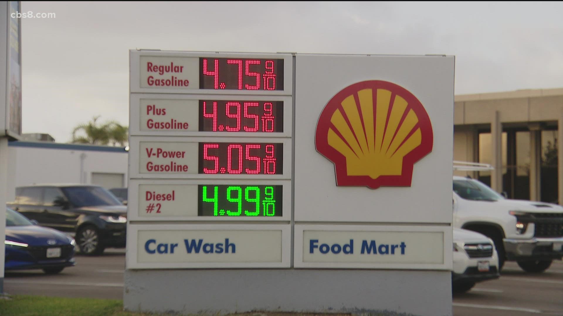 San Diego drivers are paying $1.20 more per gallon than one year ago, meaning the cost to fill up the tank for a mid-size sedan is about $17 more than last year.