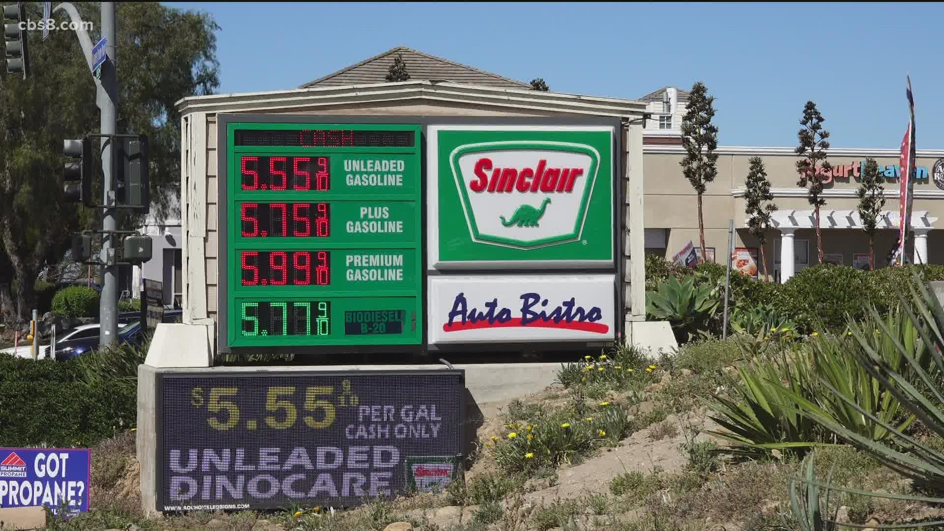 CBS 8 found a station in Scripps Ranch that is charging an extra 40 cents a gallon.