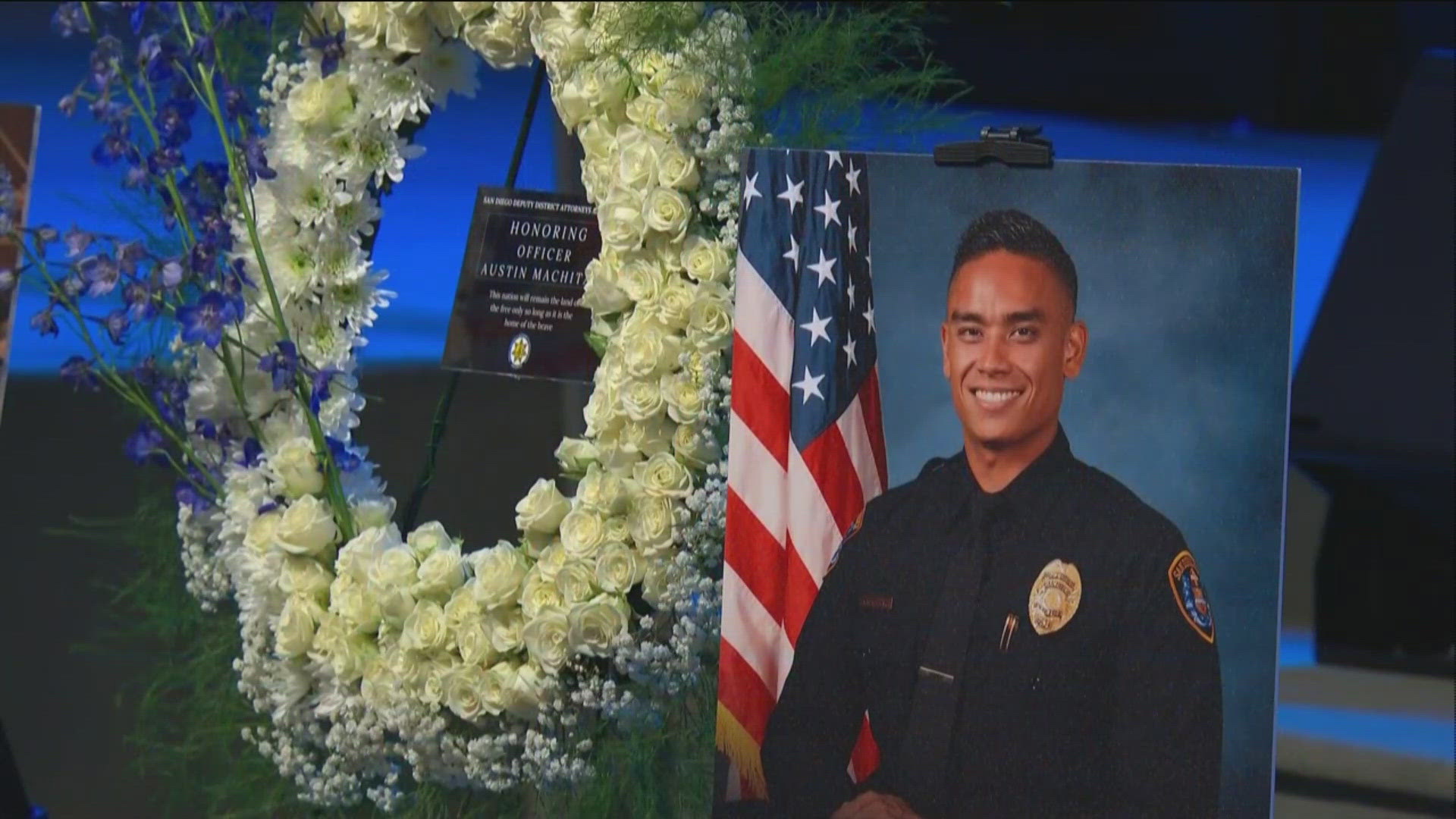 A procession and memorial service was held to honor the life of 30-year-old Austin Machitar.