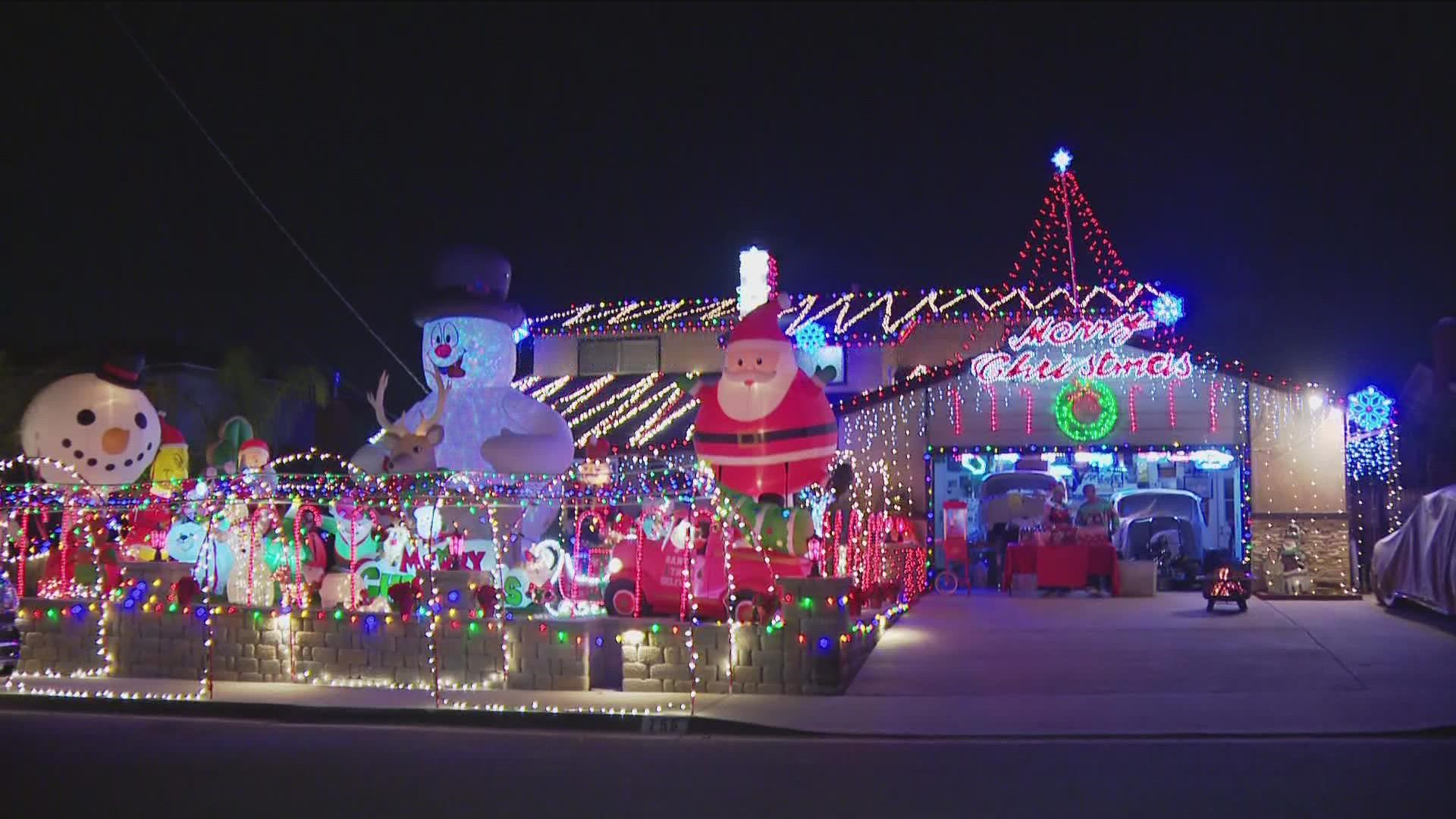 A family in Chula Vista is spreading holiday cheer by opening their home to the community for Christmas.