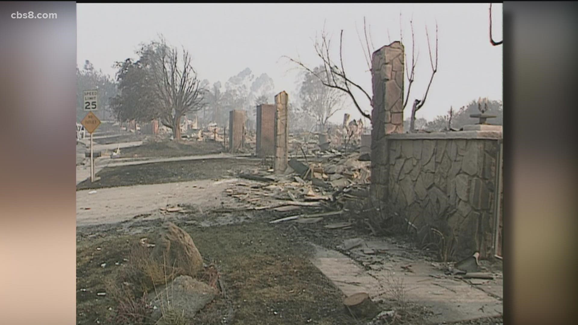 Karen Reimus and her family lost their home and everything in it in the 2003 Cedar Fire that destroyed more than 2,200 homes in San Diego County.