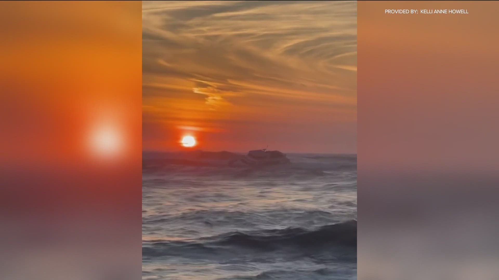 With powerful waves slamming the California coast since Thursday, passengers on a local whale watching tour got a lot more than they bargained for.