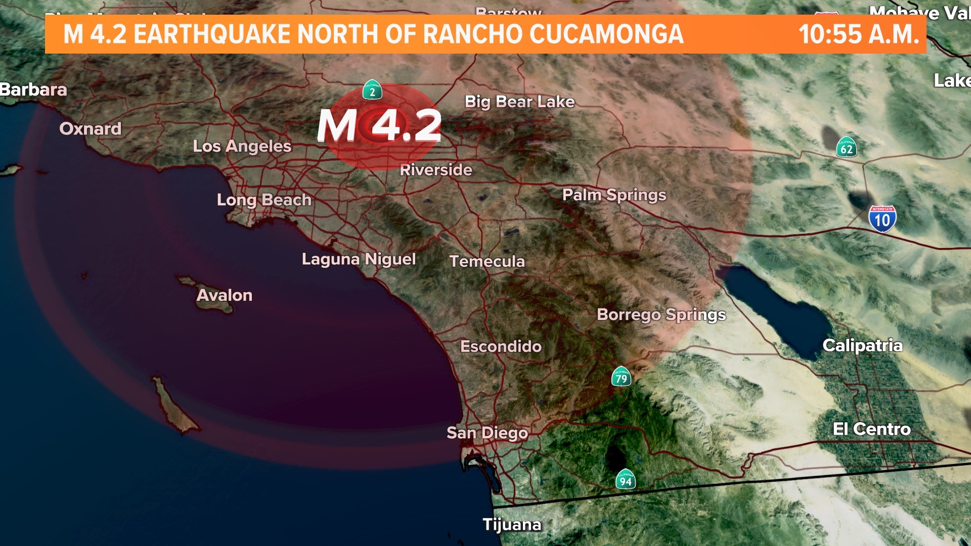 A magnitude 4.2 earthquake rattled part of Los Angeles and was also felt in North County San Diego.