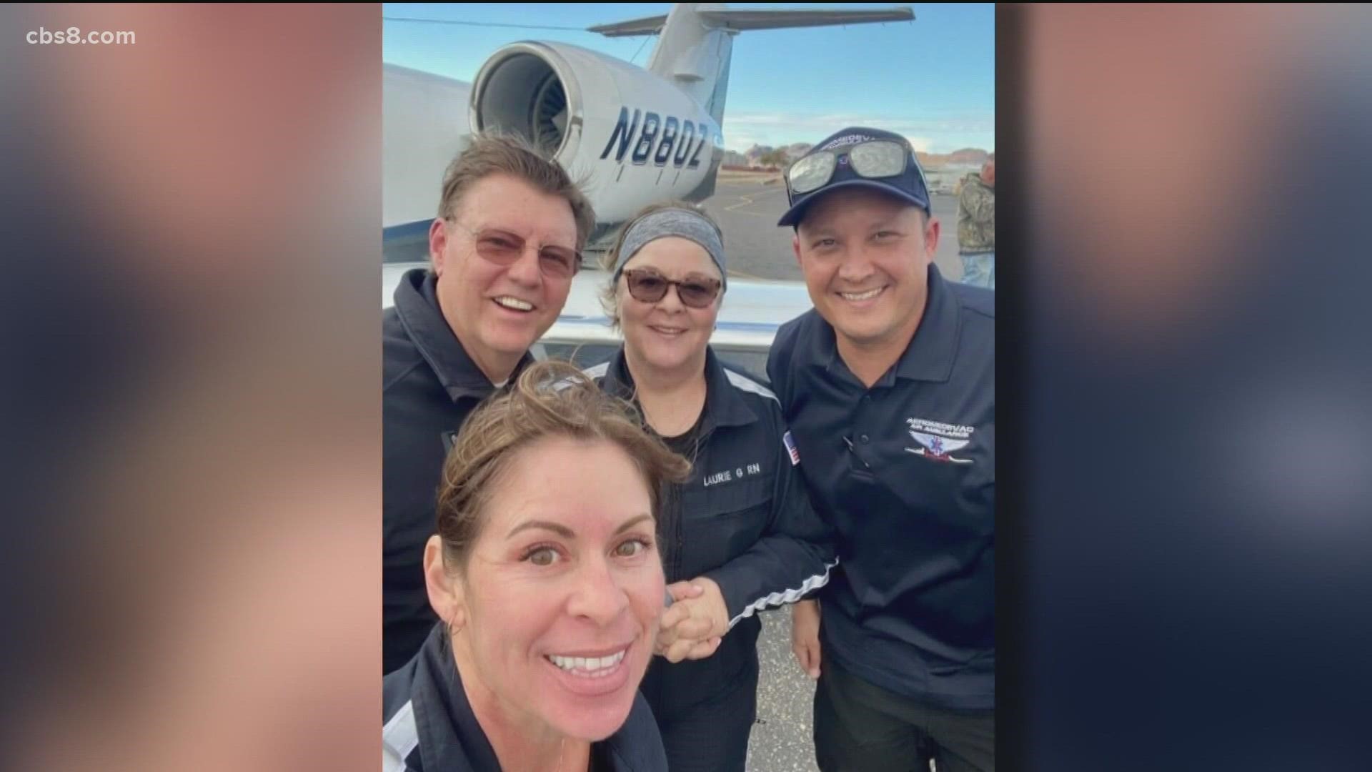 Two nurses aboard the flight were identified by colleagues. The two pilots were identified Wednesday by the San Diego Medical Examiner's office.