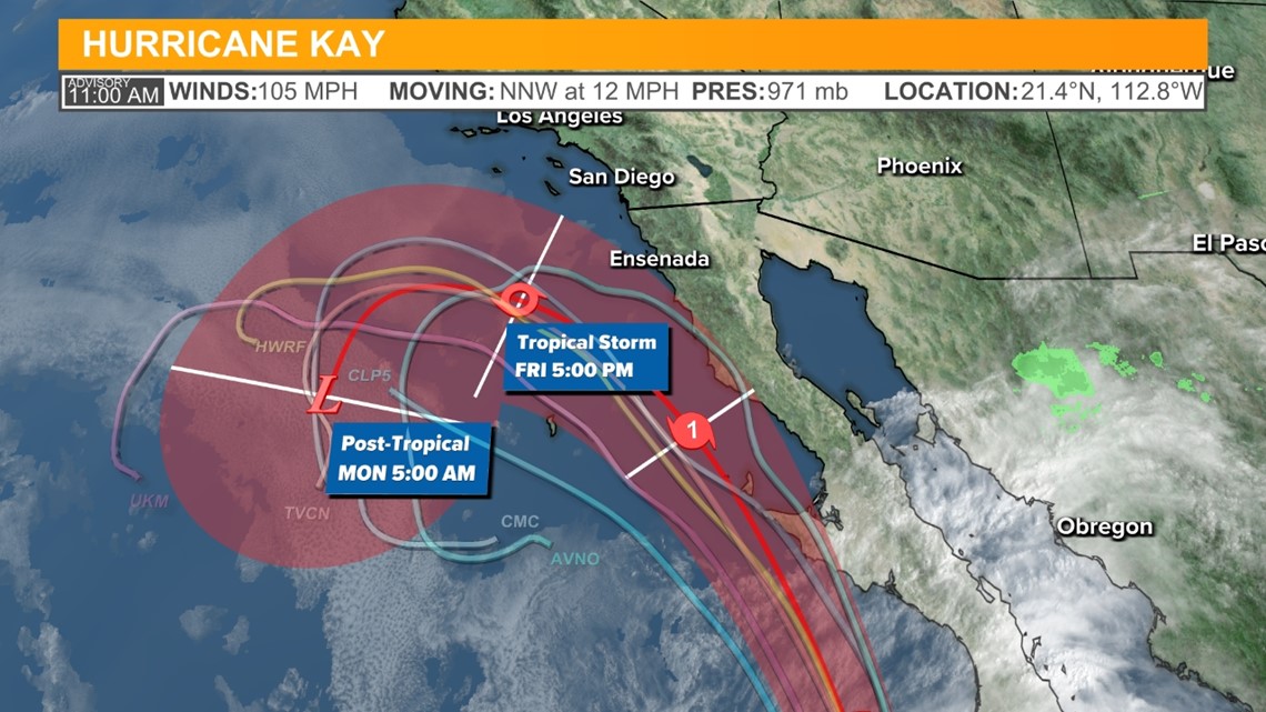 Hurricane Kay to bring rain to San Diego - Vimarsana News