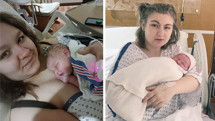 Twin sisters give birth to their babies on the same day
