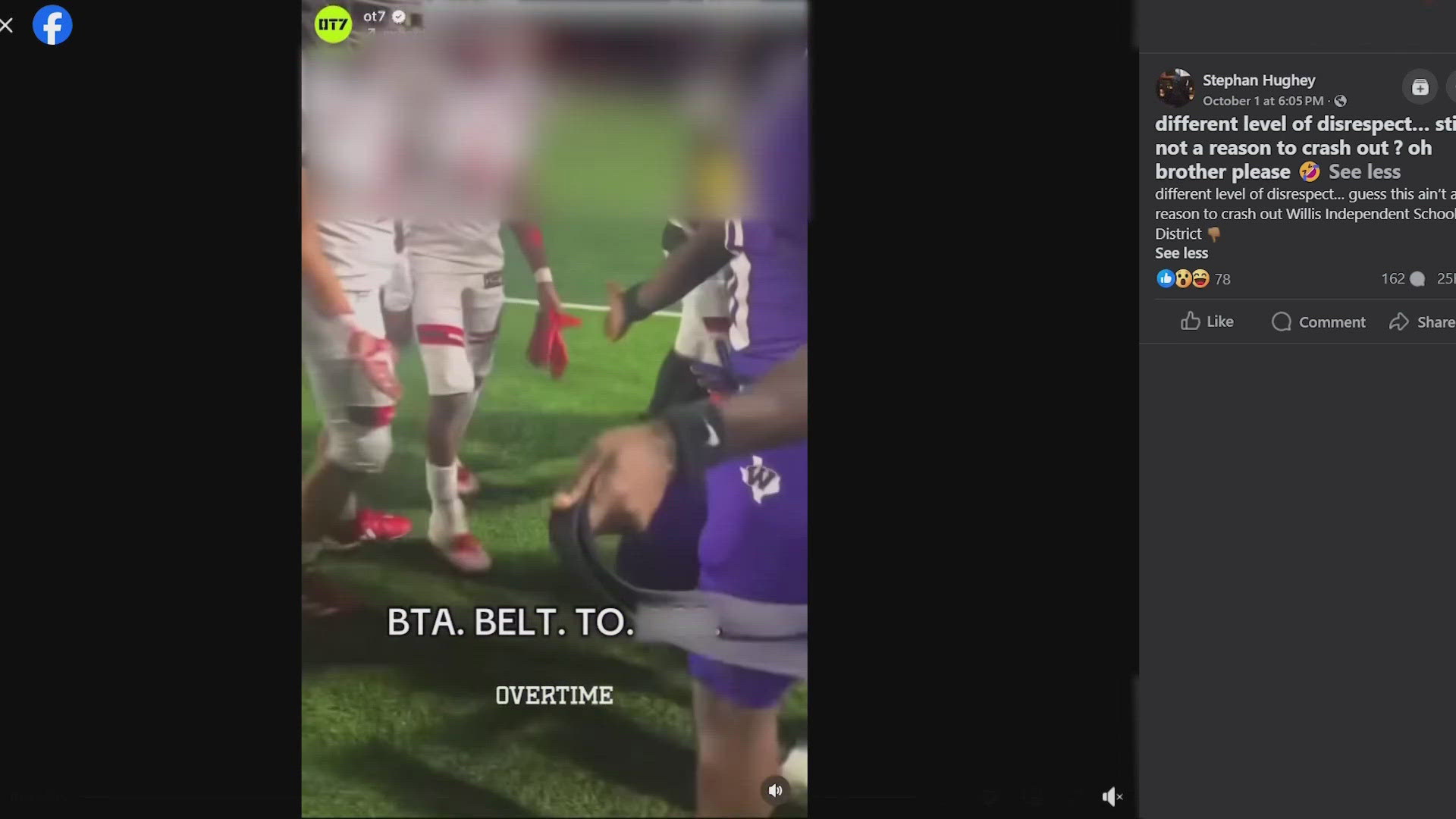 The video is the latest in a viral trend called the BTA challenge in which athletes use a belt to spank their opponents after a win.