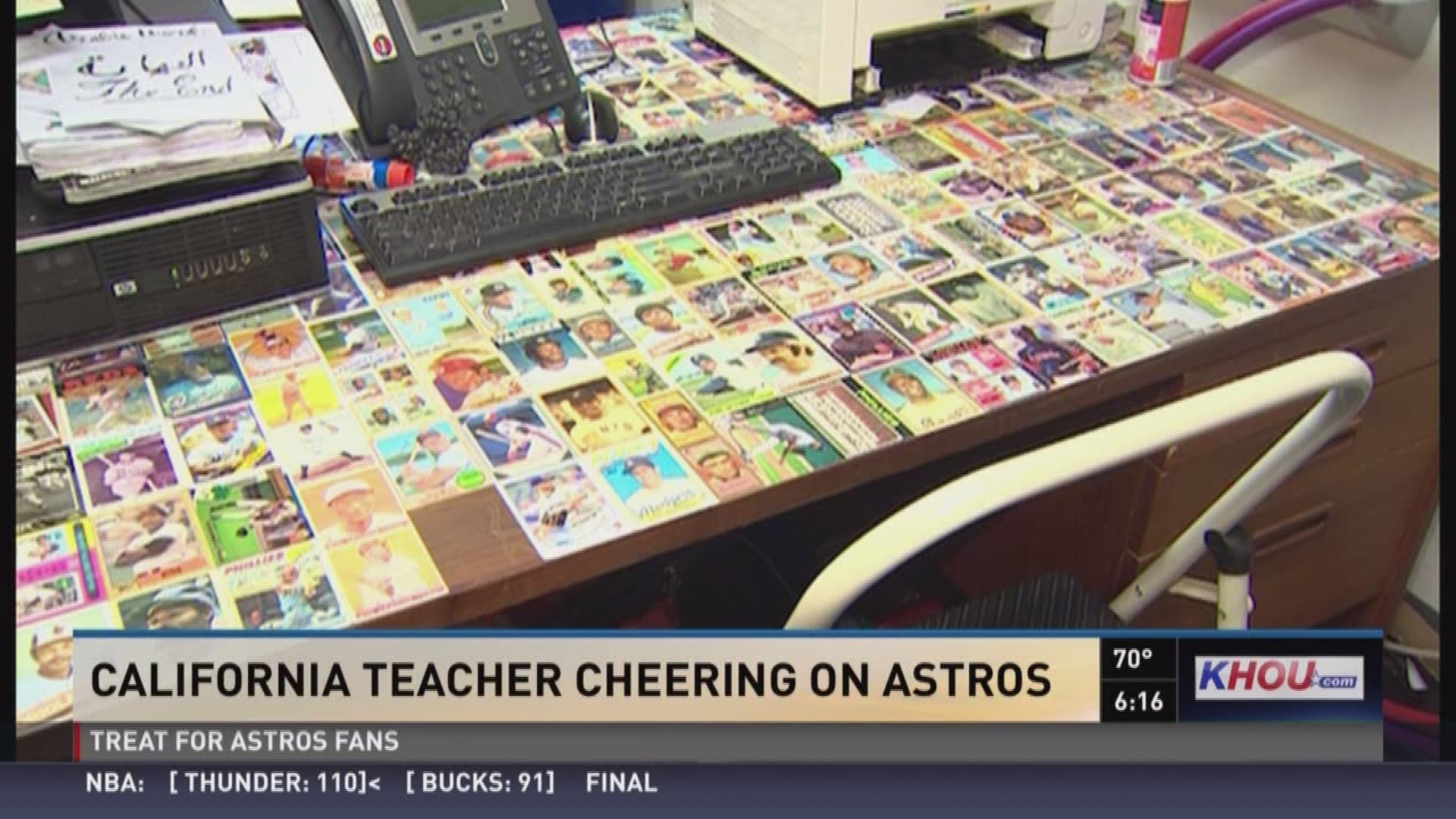 Deep in Dodger country, one California teacher is cheering on the Astros. 
