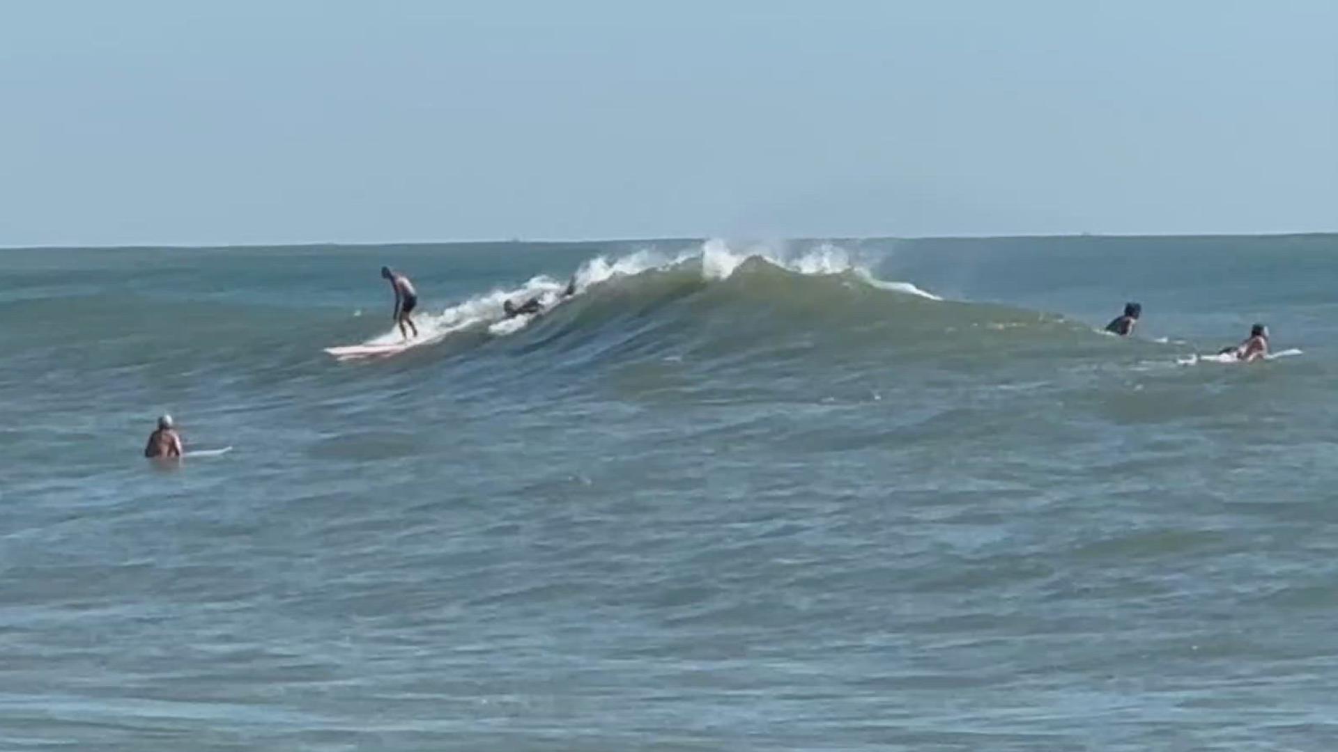 Even though the slightly cooler temperatures may encourage a beach day, officials urge caution as rip current risk is high due to Hurricane Helene.