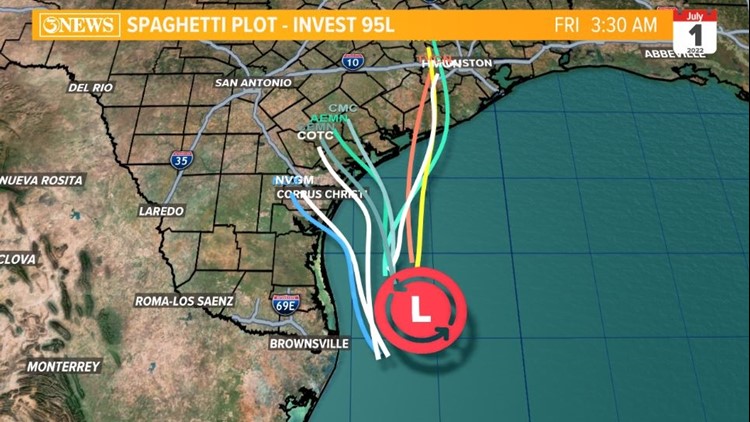 TROPICAL UPDATE: Invest 95L bringing rain to areas along the southeast Texas coast