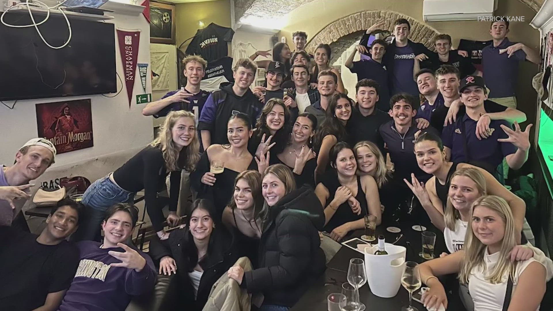 University of Washington students studying abroad in Rome are hosting watch parties for fellow Huskies to cheer their team on