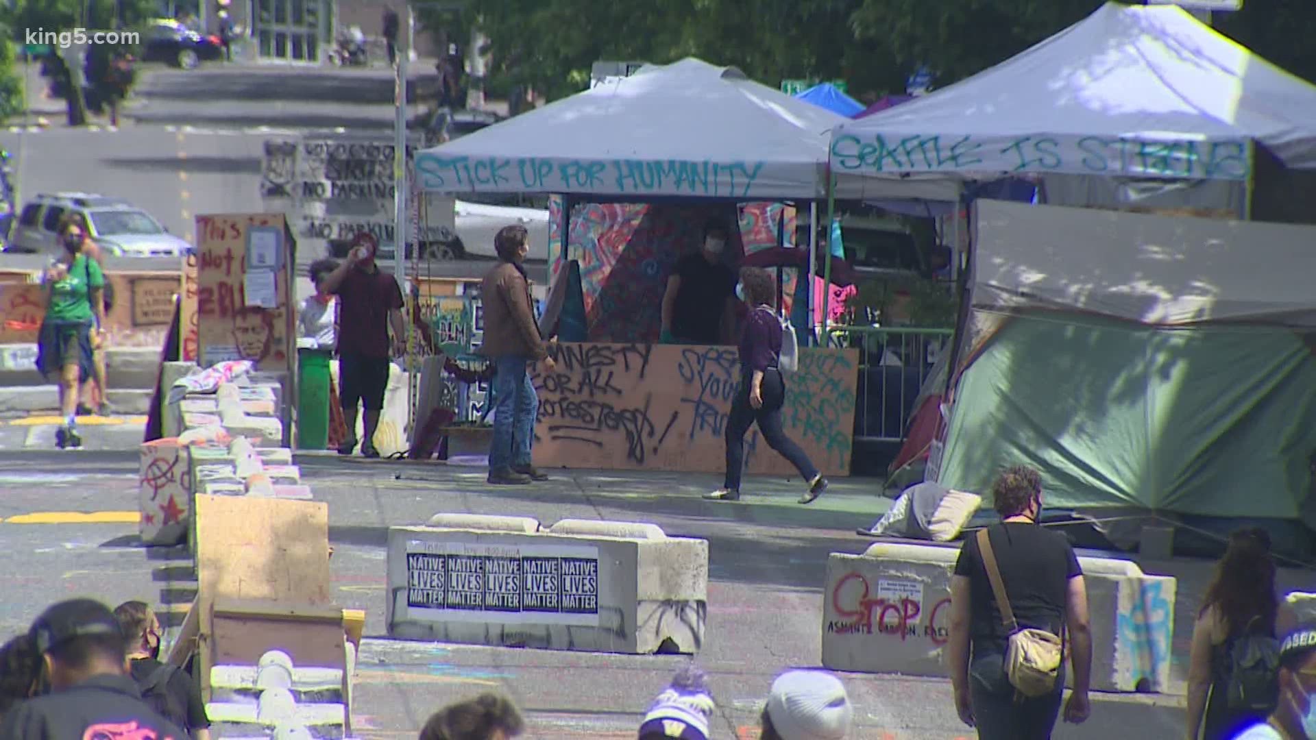 Barricades at Seattle's Capitol Hill Organized Protest (CHOP, formerly CHAZ) still remain after Seattle Mayor Jenny Durkan said they would come down on Sunday.