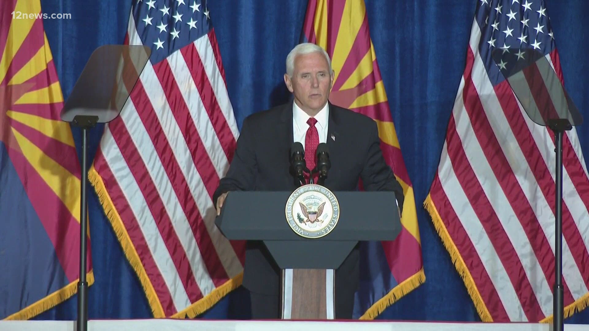 Vice President Mike Pence touched down in Phoenix Friday. His visit marks the fourth visit from members of the Trump administration this week.