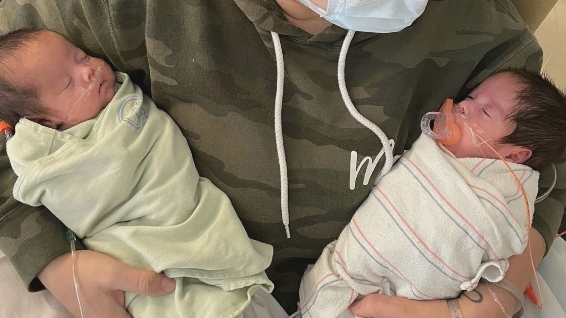 Two-month-old Carter and Garrett Lopez, identical twins, came into the world in a hurry. They were born in December but weren't expected until March.