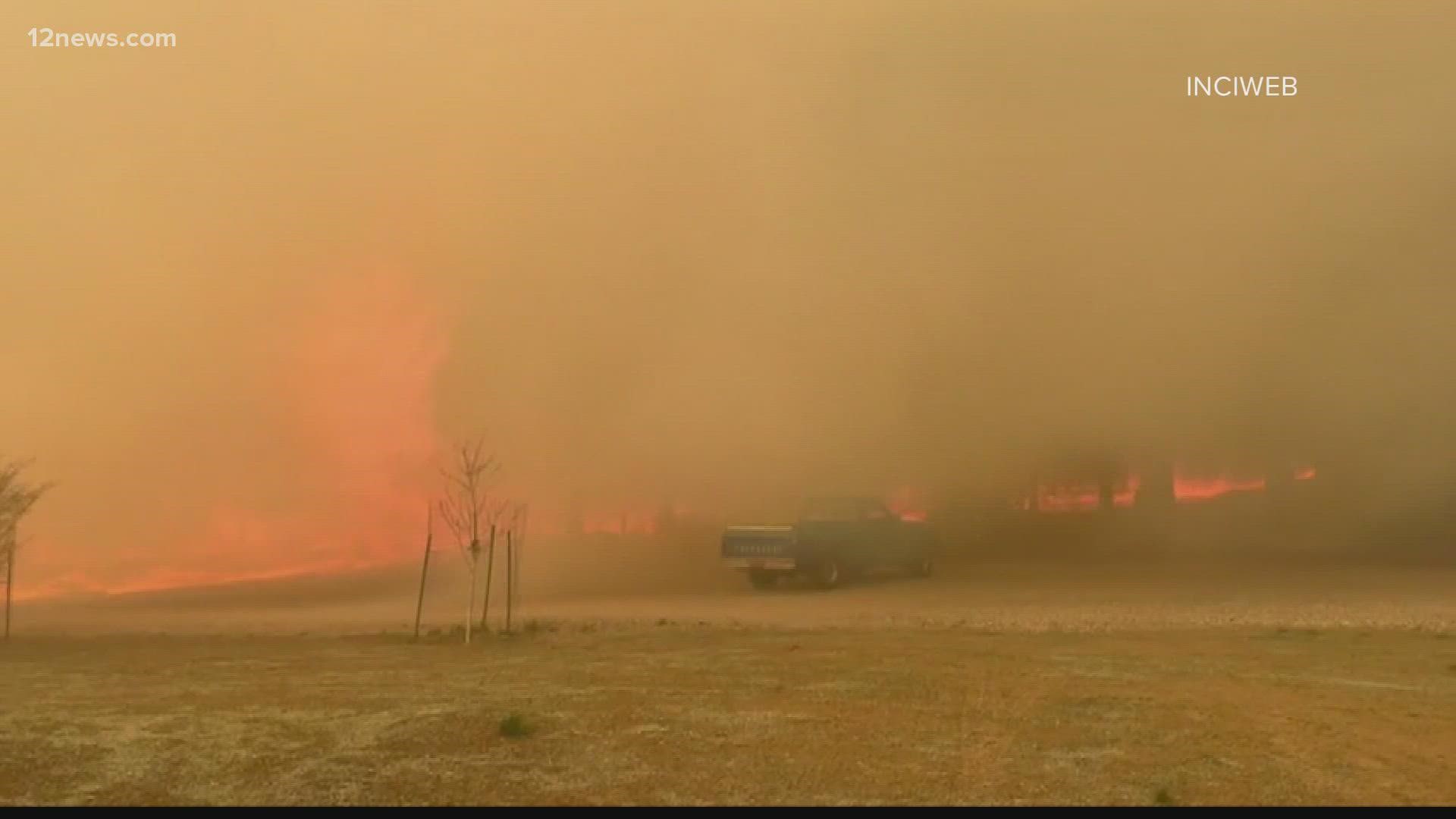 Some residents near Flagstaff have been ordered to evacuate as the wildfire has exploded to more than 6,000 acres.