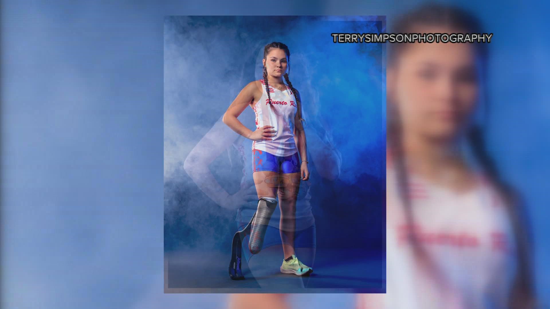 Amaris Vasquez will represent Puerto Rico in a competition today. She hopes to compete in the 2024 Paralympics.
