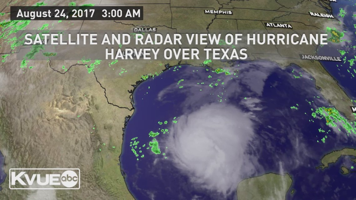 Time Lapse Of Radar Satellite Rainfall Totals As Hurricane Harvey Hit Texas Abc10 Com